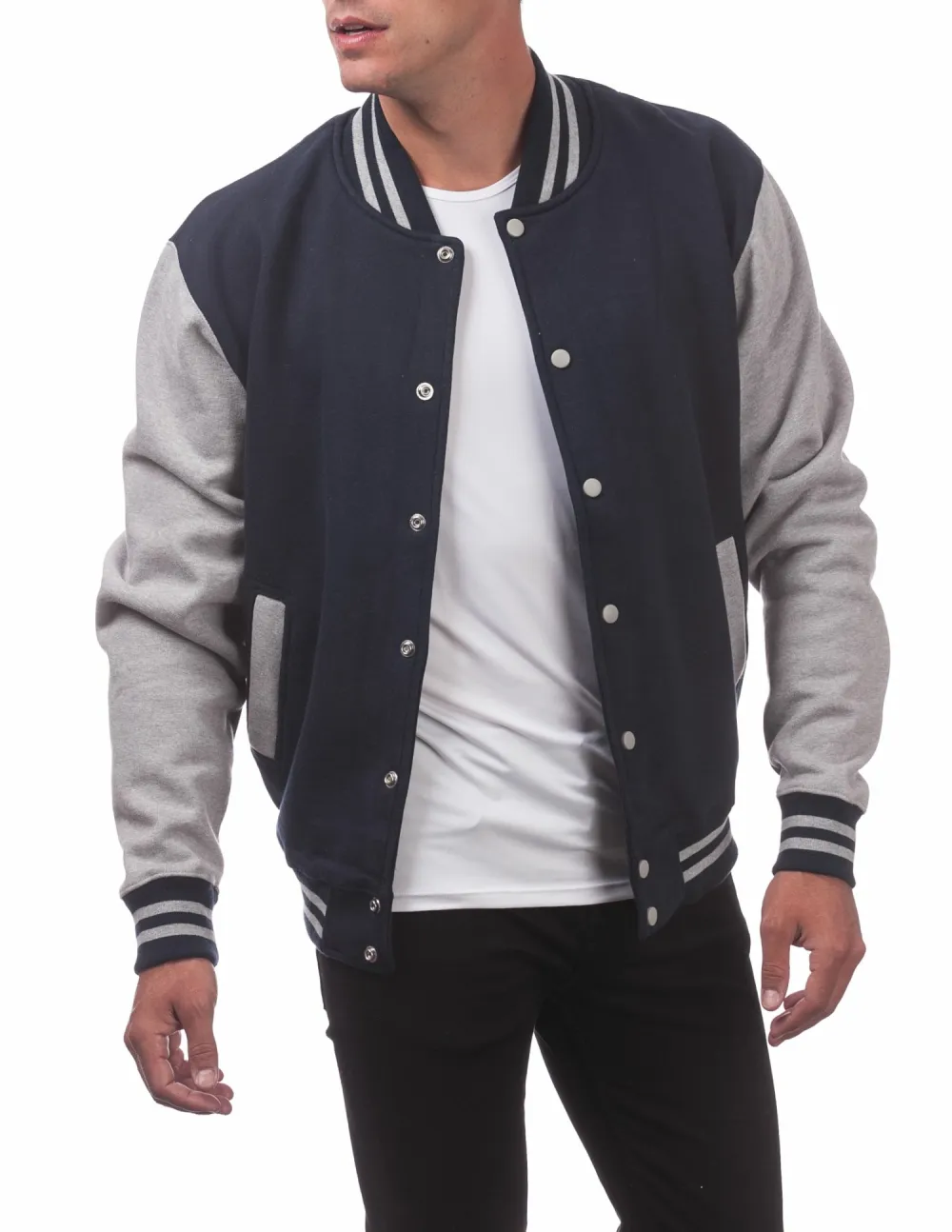 Pro Club Men's Varsity Fleece Baseball Jacket