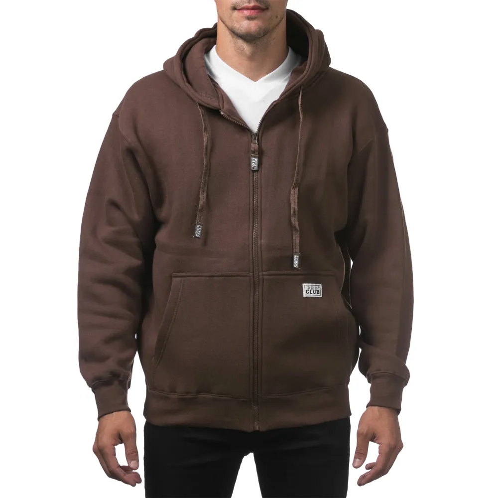 Pro Club Men's Heavyweight Full Zip Fleece Hoodie
