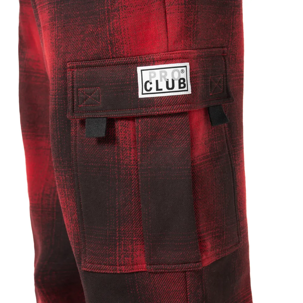 Pro Club Men's Heavyweight  Ombre Fleece Cargo Sweatpant