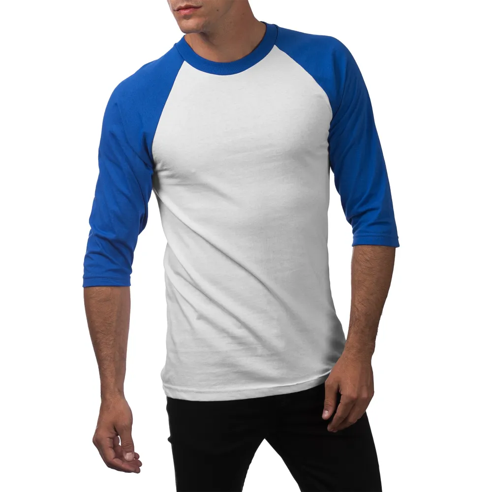 Pro Club Men's 3/4 Sleeve Crew Neck Baseball Shirt