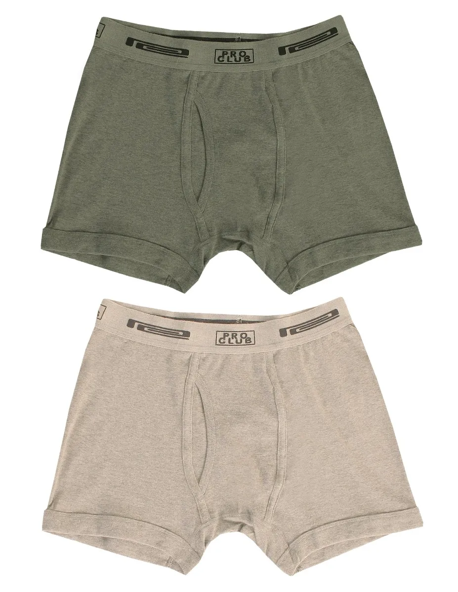 Pro Club Men's 2-Pack Soft Cotton Boxer Brief