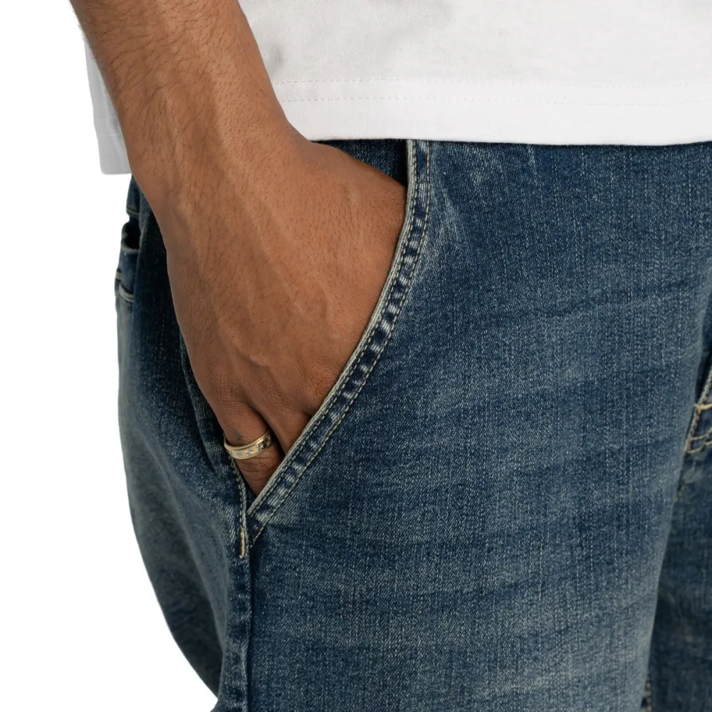 Pro Club Men's Heavyweight Relaxed Fit Denim Cargo Pant