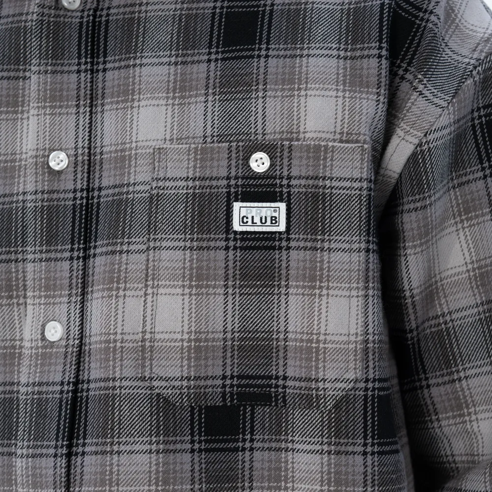 Pro Club Men's Heavywide Ombre Flannel Shirt