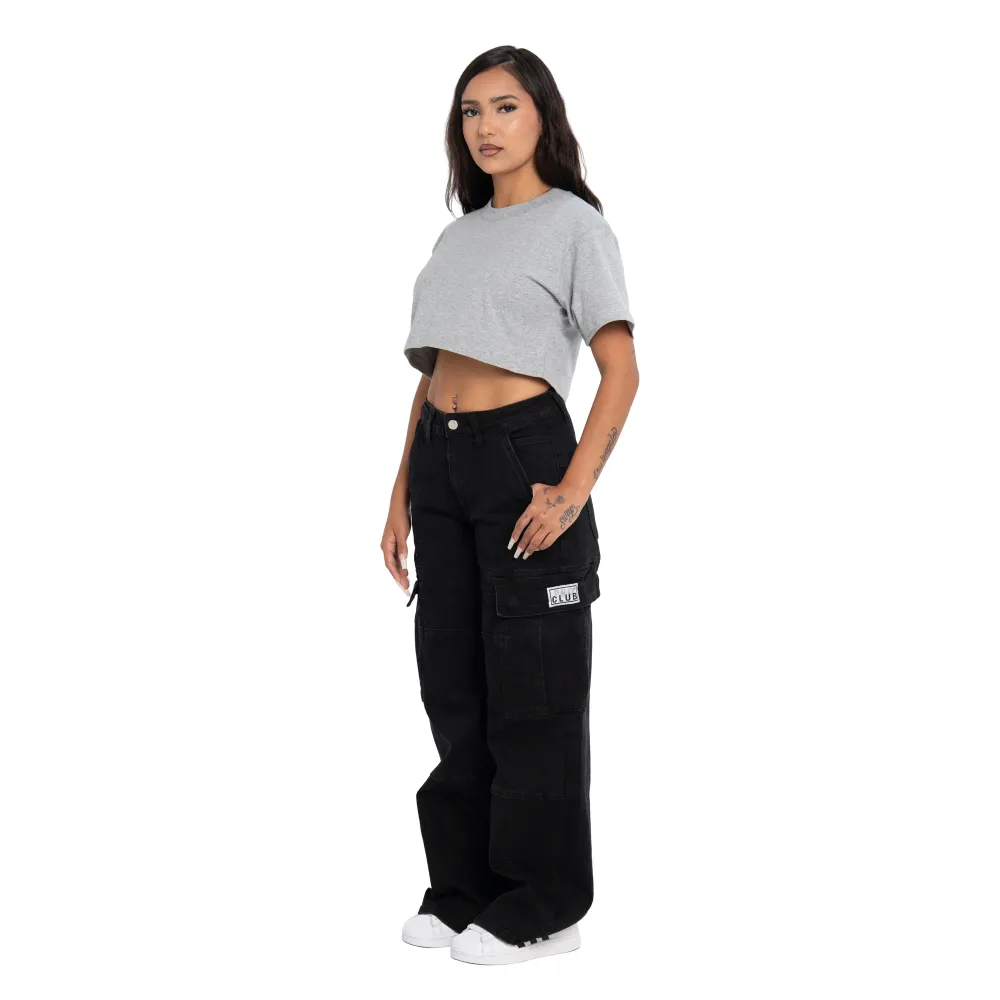 Pro Club Women鈥檚 Heavyweight Stretch Crop Tee