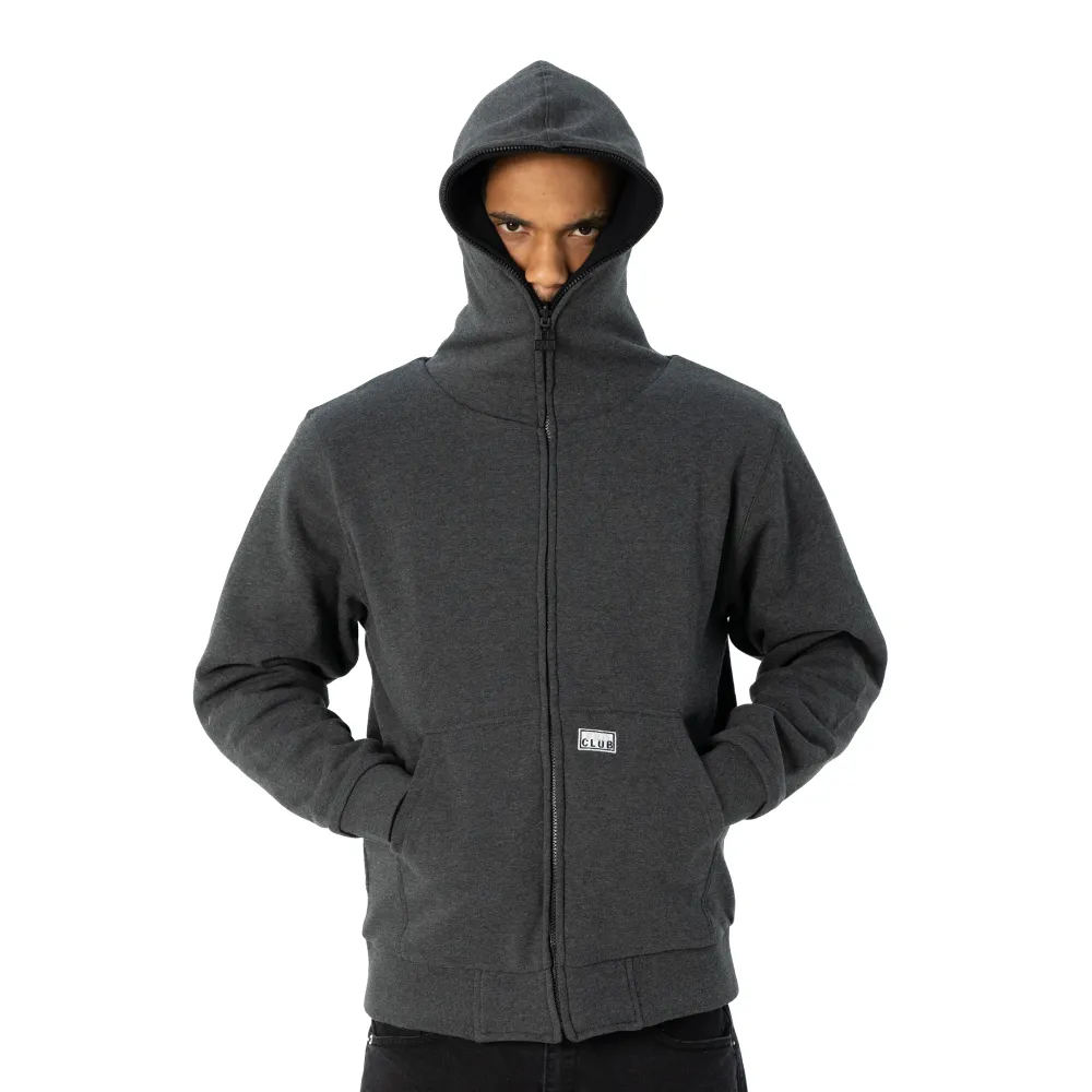 Pro Club Men's Heavyweight Basic Reversible Thermal Zip-Up Hoodie