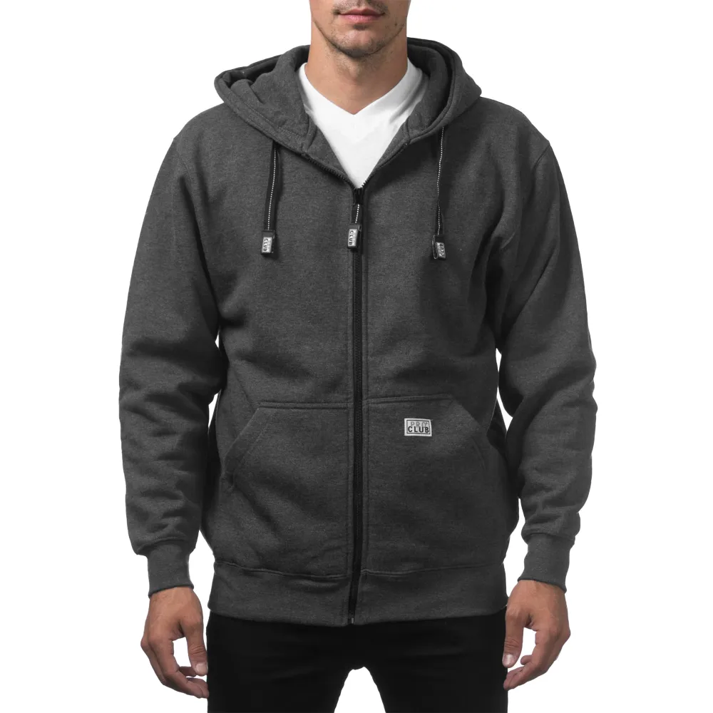 Pro Club Men's Heavyweight Full Zip Fleece Hoodie